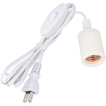 Amazon.co.jp: Zevnico コード付きソケット 電球ソケット コード長3m